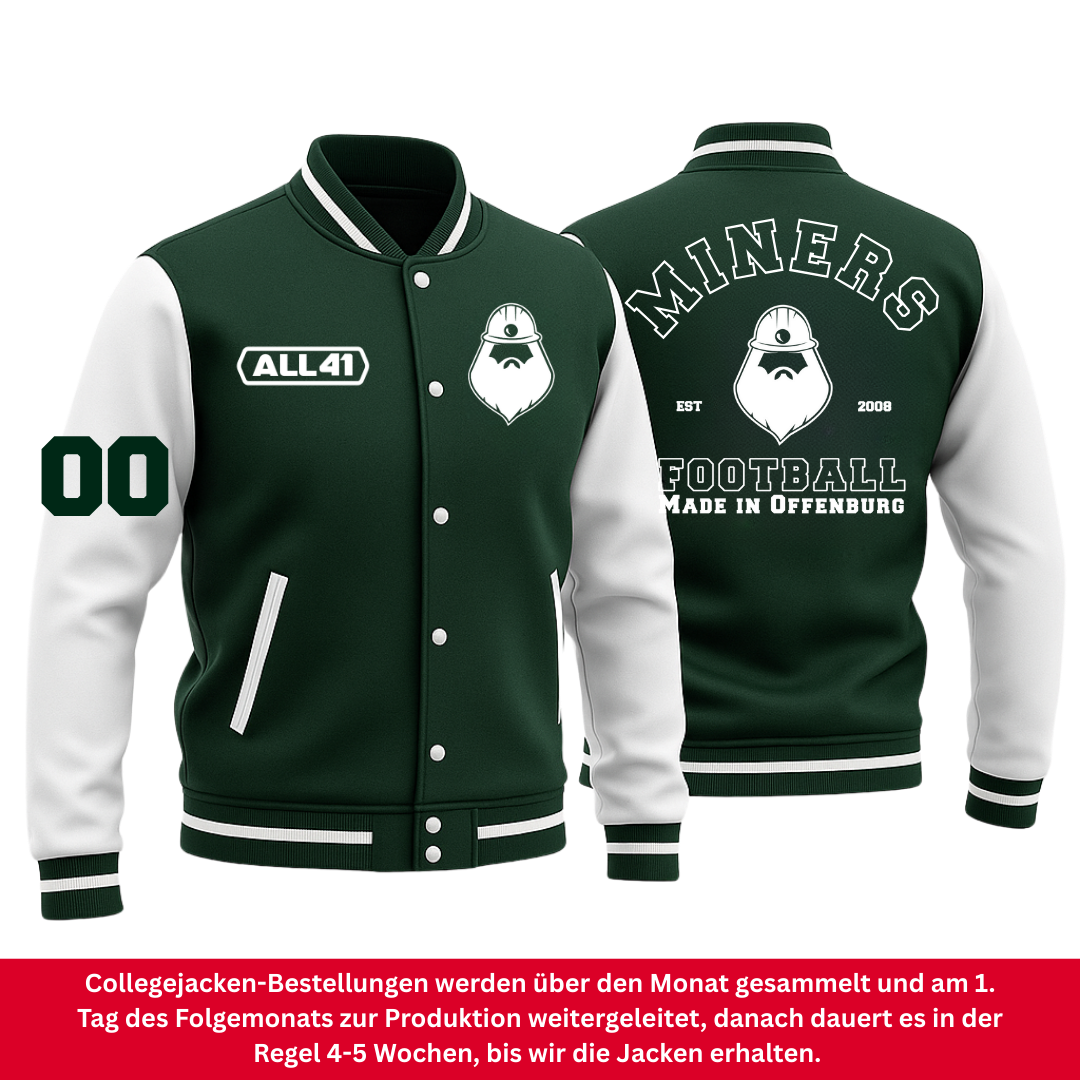 Collegejacke (mit Initialen)